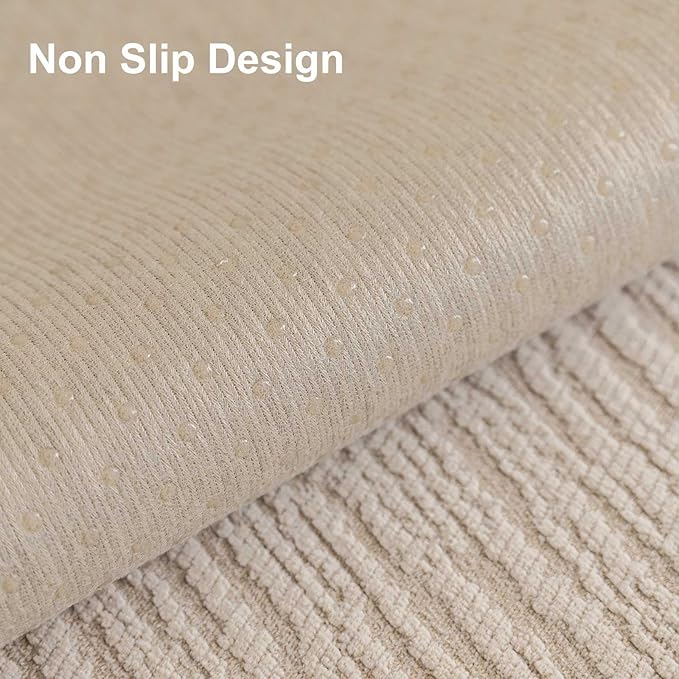 Soft Waterproof Chenille Cover Washable, Non Slip Sectional Sofa Covers for 3 Cushion Couch Sofa L Sharped Sofa Slipcover for Pets, Furniture Protector (1 PCS 36"x94" Coffee)
