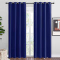 NICETOWN Navy Blue Blackout Curtains 86 inches Length for Living Room, 2 Panels, 55" Wide, Thermal Insulated Long Drapes for Large Window