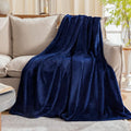 JIAHANNHA Navy Blue Throw Blanket Fleece Blanket Throw Size(50 by 70 Inches),Super Soft Cozy Plush Blanket for Couch Sofa Bed,Lightweight Warm Bed Blankets for Adults,All Season