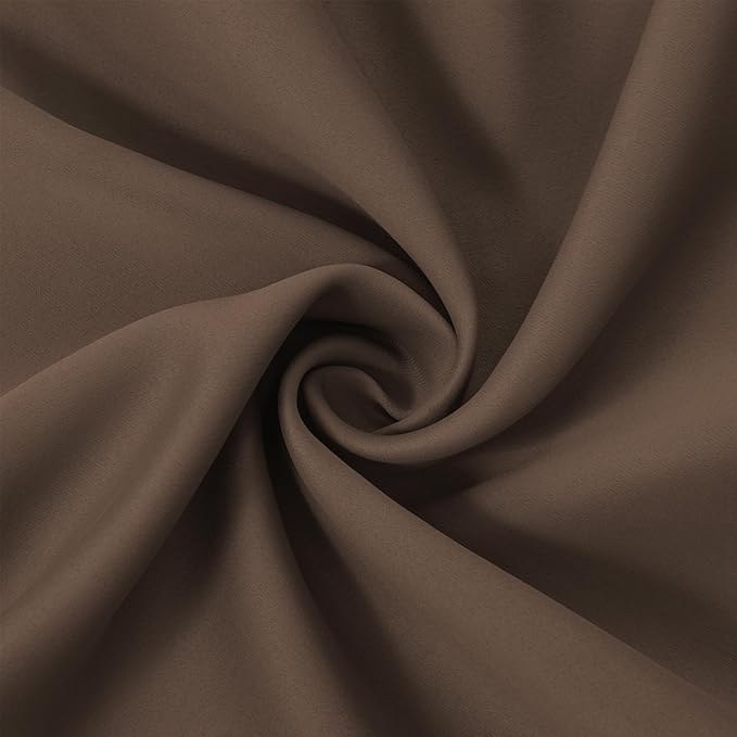 LEMOMO Chocolate Brown Thermal Blackout Curtains/38 x 84 Inch/Set of 2 Panels Room Darkening Curtains for Bedroom