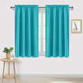 DWCN Turquoise Room Darkening Blackout Curtains - Thermal Insulated Privacy Energy Saving Window Curtain Drapes 52 x 54 inch Length, Set of 2 Bedroom Living Room Curtains