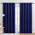 NICETOWN Room Darkening Draperies Window Curtain Panels, Royal Blue, 2 Panels, W60 x L84 -inch, Thermal Insulated Grommet Room Darkening Curtains for Bedroom