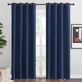 NICETOWN Navy Blackout Curtains 86" Long for Living Room, Thermal Insulated Window Treatment Light Reducing Room Darkening Drapes for Boys Kids Bedroom, Classroom, Apartment (55" W x 86” L, Set of 2)