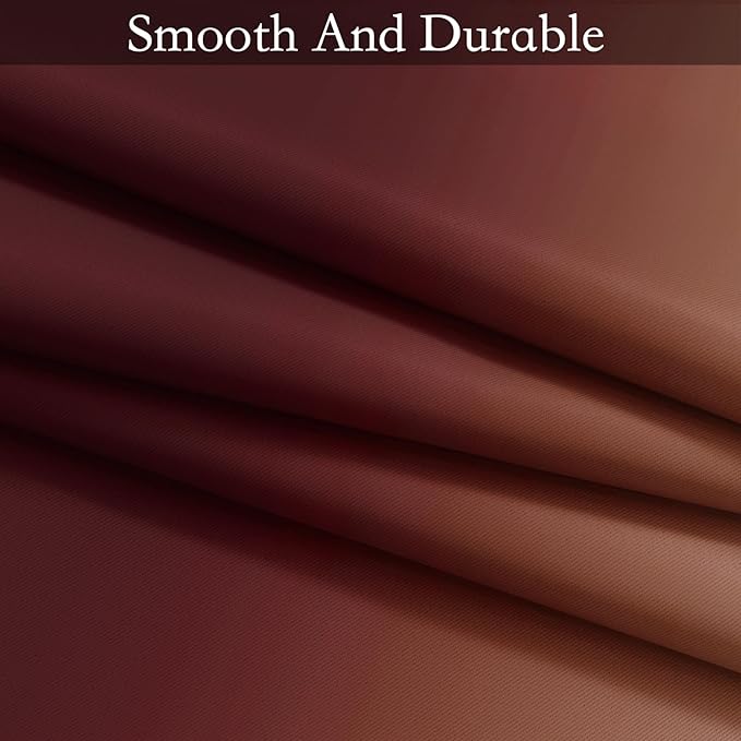 SimpleHome Ombre Room Darkening Curtains 82 inches Length for Bedroom,Grommet Gradient Light Blocking Red Window Curtains for Living Room,2 Panels, 52x82 inches