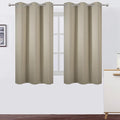 LEMOMO Beige Thermal Blackout Curtains/38 x 54 Inch/Set of 2 Panels Room Darkening Curtains for Bedroom