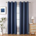 ChrisDowa Grommet Blackout Curtains for Bedroom and Living Room - 2 Panels Set Thermal Insulated Room Darkening Curtains (Stone Blue, 42W x 84L)