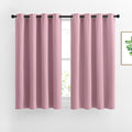 NICETOWN Blackout Curtains 54 inch Length for Bedroom - Grommet Thermal Insulated Solid Window Treatments Room Darkening Drapes for Kids Room/Laundry, Crystal Pink, W46 x L54, Set of 2