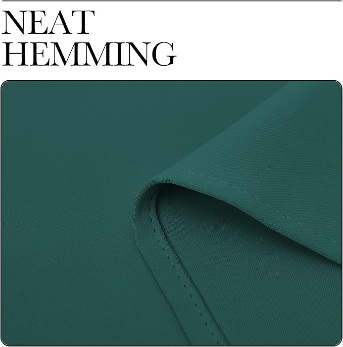 NICETOWN Christmas Curtain Panels Blackout Draperies Decoration, Thermal Insulated Solid Grommet Blackout Curtains/Drapes (Hunter Green, 2 Panels, 70 by 95-inch)