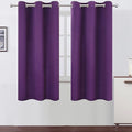 LEMOMO Purple Blackout Curtains 34 x 63 Inch Length/Set of 2 Curtain Panels/Thermal Insulated Room Darkening Blackout Curtains for Bedroom