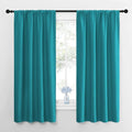 NICETOWN Peacock Blue Blackout Curtains Panels for Window, Thermal Insulated Rod Pocket Blackout Drapes/Draperies for Living Room (2 Panels, W42 x L63 inches)