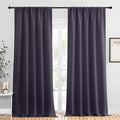 NICETOWN Blackout Curtains for Living Curtains, Greyish Purple, 2 Panels, 52 by 95, Room Darkening Window Curtain Panels, Easy-Care Solid Thermal Insulated Draperies/Drapes for Daughter Room