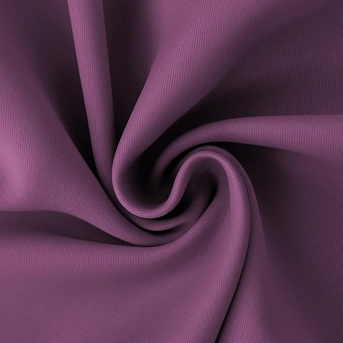 BGment Room Darkening Curtains 63 Inches Long - Grommet Thermal Insulated Drapes Window Treatment Curtains for Bedroom, 2 Panels, 42 x 63 Inch, Eggplant Purple