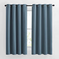 NICETOWN Smoky Blue Curtains for Girls Room - Thermal Insulated Solid Grommet Room Darkening Panels/Drapes for Boy's Bedroom (Smoky Blue, 1 Pair, 52 by 63-Inch)