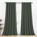 NICETOWN Room Darkening Draperies Window Curtain Panels, Dark Mallard, 2 Panels, W70 x L108 -inch, Thermal Insulated Grommet Room Darkening Curtains for Bedroom