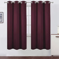 LEMOMO Burgundy Red Blackout Curtains/42 x 72 Inch/Set of 2 Panels Room Darkening Curtains for Bedroom