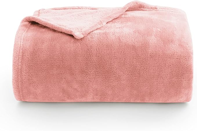 BEDELITE Fleece Blanket King Size Blankets for Bed, Luxury Plush Cozy Fuzzy Blanket 108x90 inches, Super Soft Warm Lightweight Throw Blanket All Seasons Suitable, Pink