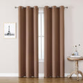 ChrisDowa Blackout Curtains 78 inches Long for Bedroom - 2 Panels Set Grommet Thermal Insulated Room Darkening Curtains for Living Room (Cappuccino, 42 x 78 Inch)