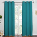 NICETOWN Room Darkening Curtains 84 inch Length 2 Panels, Thermal Insulated Grommet Blackout Curtains for Modern Casual Elegant Bedroom Kids Room Theme Decoration (Peacock Teal, 2 Pieces, W42)