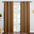 NICETOWN Sleek Blackout Curtains 84 inches Length for Windows, Noise Reducing and Block Draft Panels for Door Doorway Laundry Office Luxury Decor Theme (2 Panels, Gold Brown, W42 x L84 -Inch)