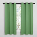 NICETOWN Room Darkening Curtains for Kitchen, Forest Green, Set of 2, 42 inches Wide by 50 inches Long, Window Treatment Thermal Insulated Solid Grommet Room Darkening Curtains/Drapes for Bedroom