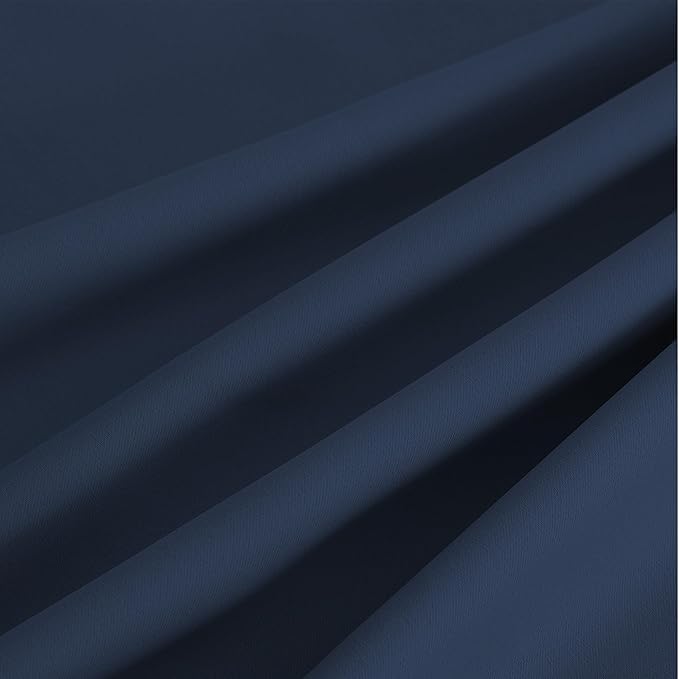 NICETOWN Room Darkening Draperies Curtains Panels, 2 Panels Navy Blue W52 x L108