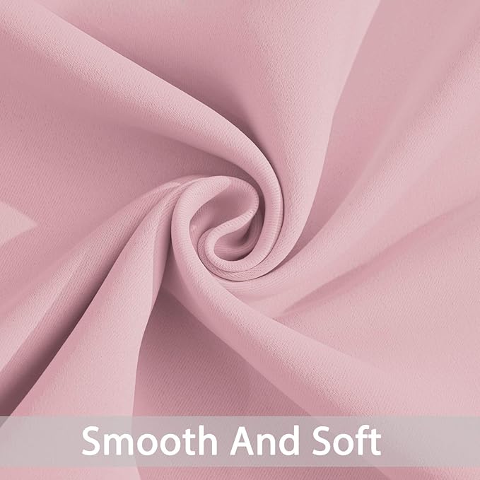 Yakamok Pink Blackout Curtains 63 Inch Long with Grommet for Kid's Bedroom Light Blocking Room Darkening Thermal Insulated Window Treatment Curtain Drapes for Living Room, 38Wx63L,Pink, 2 Panels