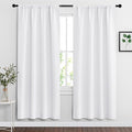 RYB HOME Extra Wide Curtains for Bedroom Living Room 72 inches Long, Thermal Insulated Privacy Drapes for Nursery Home Theater Dining Room, Width 62 by Length 72, Pure White, 2 Panels