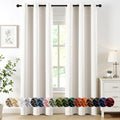MIULEE Ivory Blackout Curtains for Bedroom Living Room 72 Inches Long 2 Panels, Thermal Insulated Room Darkening Drapes Solid Grommet Noise Reduction Light Blocking Window Treatments 40x72 inch