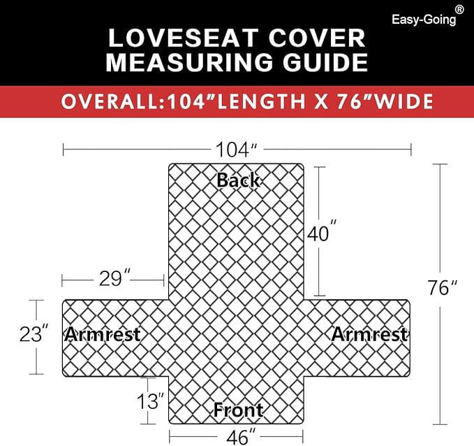 Easy-Going Reversible Loveseat Couch Cover for 2 Cushion Couch Sofa Cover for Dogs Water Resistant Furniture Protector with Foam Sticks Elastic Straps for Pet (Loveseat, Dark Blue/Light Blue)