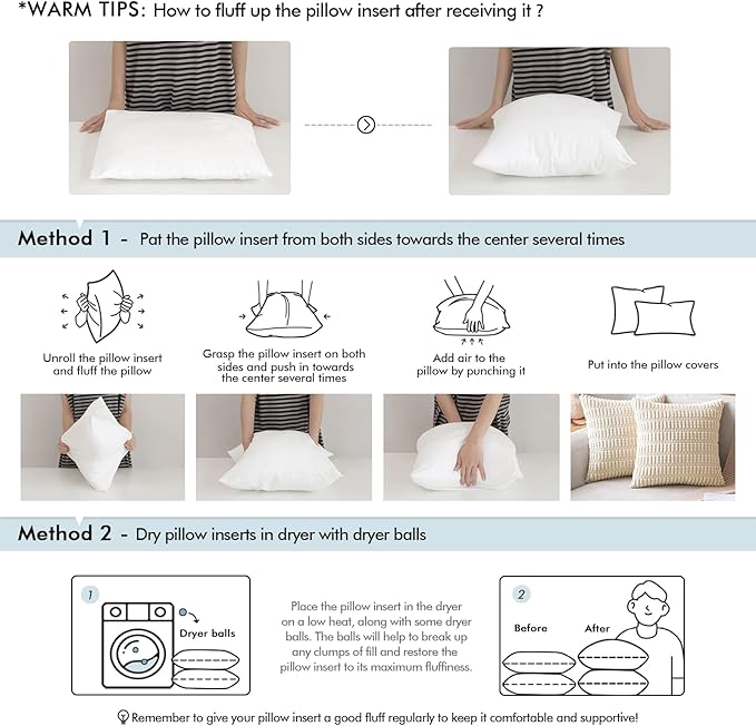 MIULEE Throw Pillow Insert Premium Pillow Stuffer Sham Rectangle for Decorative Cushion Bed Couch Sofa 17x17 Inch