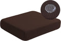 Water-Repellent Sofa Cushion Covers Jacquard High Stretch Fabric Furniture Protector for Living Room, Washable Sofa Seat Slipcover, 1 Seater (Chair Cushion, Chocolate)