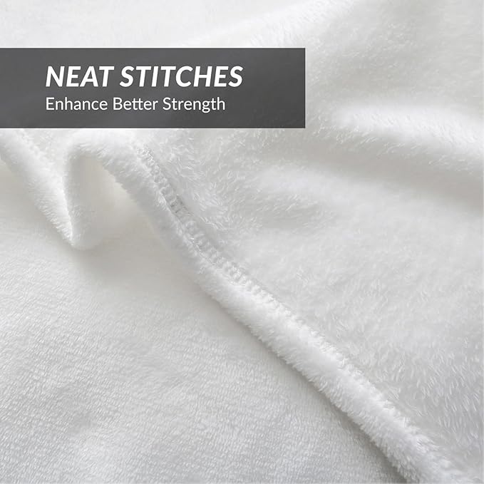 Bedsure GentleSoft Fleece Blankets King Size White - Bed Blanket Soft Lightweight Plush Cozy Fuzzy Luxury Microfiber, 108x90 inches