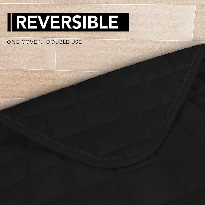 Easy-Going Sectional Couch Covers for Dogs L Shape Sofa Cover Reversible Sofa Slipcover Chaise Lounge Cover Furniture Protector Cover for Pets Dog Cat (42 x 52 inches, Black/Black)