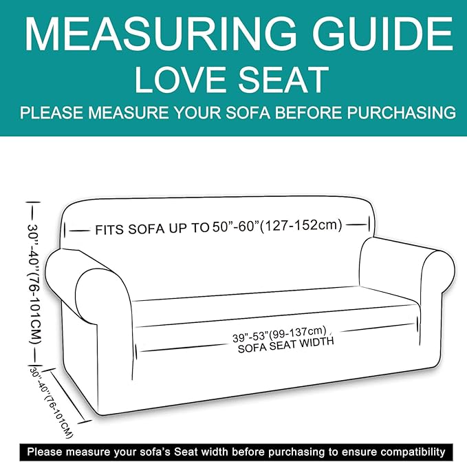 U-NICE HOME Loveseat Cover Stretch Couch Cover Sofa Cover Sofa Slipcover Furniture Protector for 2 Cushion Couch Sofa Pet Friendly(Loveseat, Bronze Green)