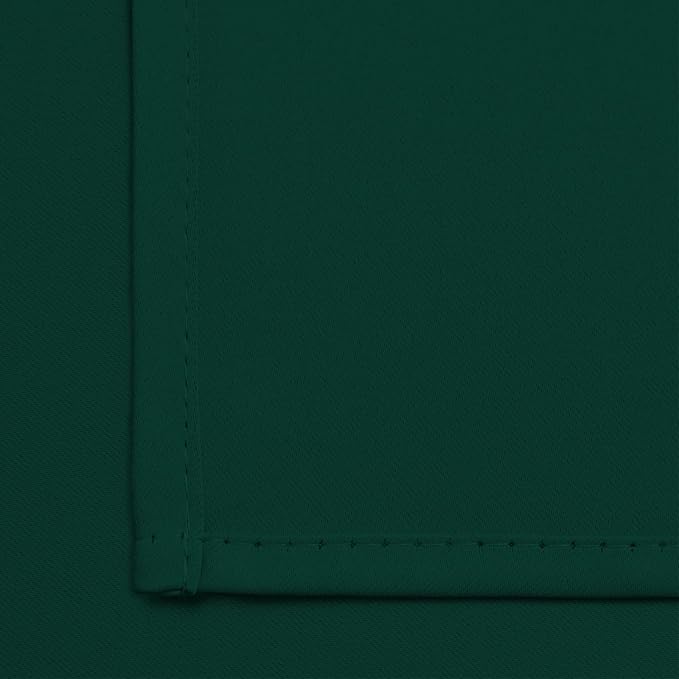 Yakamok Blackout Curtains Room Darkening Thermal Insulated Window Panels,Solid Grommet Top Drapes for Bedroom/Living Room(70Wx84L, Dark Green, 2 Panels)
