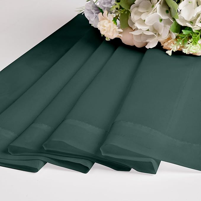 OWENIE Green Sheer Curtain 96 Inches Long 2 Panels Set for Christmas Decoration, Light Filtering Clear Sheer Curtain 95 for Bedroom/Living Room, 2Pcs, Each 42" W x 96" L
