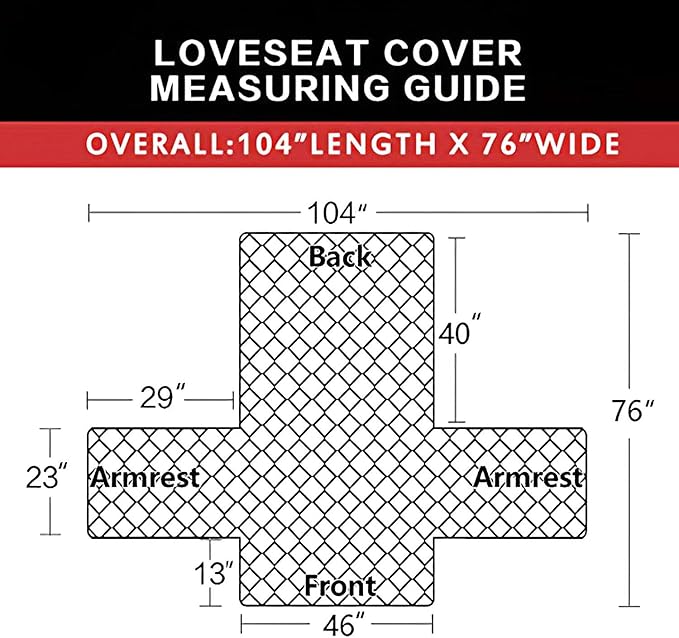 Easy-Going Reversible Loveseat Couch Cover for 2 Cushion Couch Sofa Cover for Dogs Water Resistant Furniture Protector with Foam Sticks Elastic Straps for Pet (Loveseat, Black/Black)