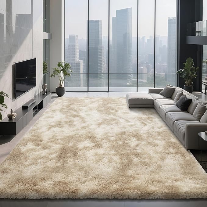 10X14 Large Area Rugs for Living Room Bedroom,Big Shag Rug for Bedroom Dorm,Soft Fluffy Indoor Carpet Nursery Rugs for Kids Girls Room Home Decor,Camel