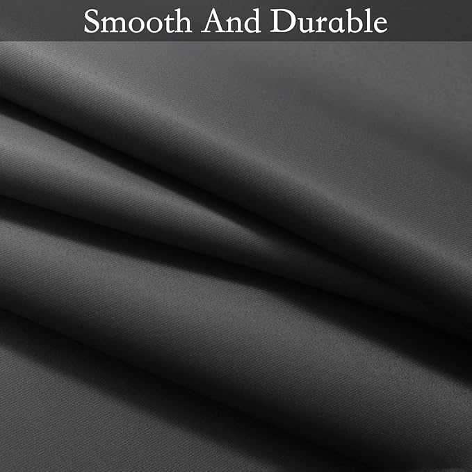 SimpleHome Ombre Room Darkening Curtains for Bedroom, Gradient Black to Grey White Light Blocking Thermal Insulated Grommet Window Curtain/Drapes for Living Room,2 Panels, 42x63 inches Length