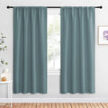 NICETOWN Greyish Blue Blackout Curtains Panels for Window, Thermal Insulated Rod Pocket Blackout Drapes/Draperies for Living Room (2 Panels, W42 x L72 inches)