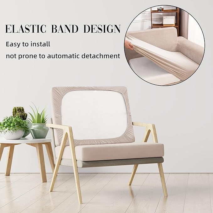 Outdoor Cushion Covers Set,8PCS Patio Furniture Couch Seat Slipcovers, Replacement for Sofa Sectional Chair(Cover，Only)