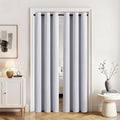 MIULEE Blackout Door Curtain Set of 2, 34 x 80 Inch Greyish White Thermal Insulated Room Divider Drapes with Grommet Top for Privacy Cover, Living Room, Bedroom, Closet & Temporary Doorway