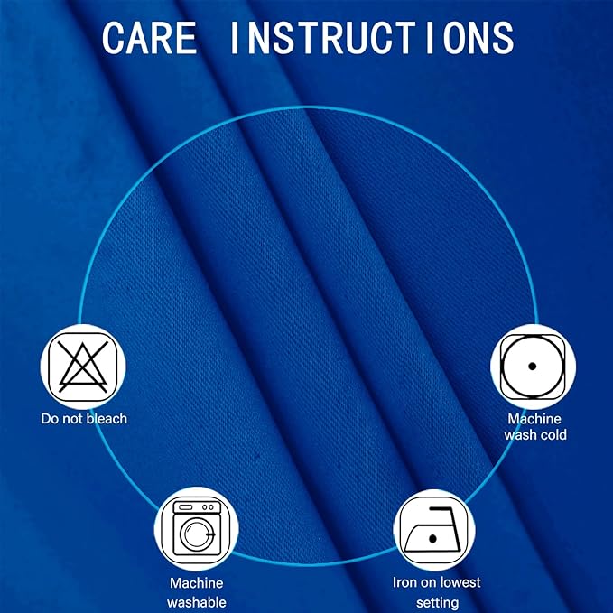 LEMOMO Royal Blue Thermal Blackout Curtains/52 x 54 Inch/Set of 2 Panels Room Darkening Curtains for Bedroom