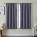 Simplebrand Ava Greyish Purple Short Blackout Curtains for Bedroom 54 Inches Long 2 Panels Set, Solid Thermal Insulated, Energy Saving Window Treatment Curtains Blackout Drapes, W40 x L54 Inch