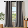 NICETOWN Blackout Grey Window Treatments 84 inch Long, Grommet Top Room Darkening Thermal Insulated Solid Vertical Curtains & Drapes for Bedroom/Kid Room, 2 Panels, W40 x L84
