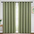 Yakamok 84 Inch Length Blackout Curtains for Bedroom, Light Blocking Drapes Room Darkening Thermal Insulated Solid Grommet Panels for Living Room, (70Wx84L, Sage Green, 2 Panels)