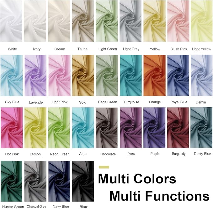 OWENIE Sheer Chocolate Curtains, Sheer Curtains 90 Inches Long 2 Panels Set, Rod Pocket Voile Fimly Sheer Drapes for Living Room/Bedroom, 2pcs, Chocolate, Each 42" W x 90" L