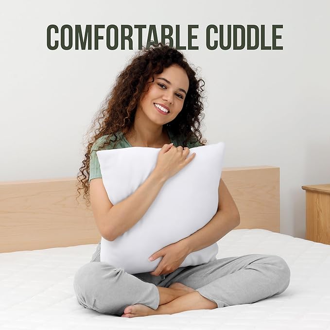 Utopia Bedding Throw Pillows (Set of 1, White) – 22 x 22 Inches Down Alternative Pillows for Bed, Sofa, and Couch - Fluffy Decorative Stuffer Pillow for Indoors & Outdoors