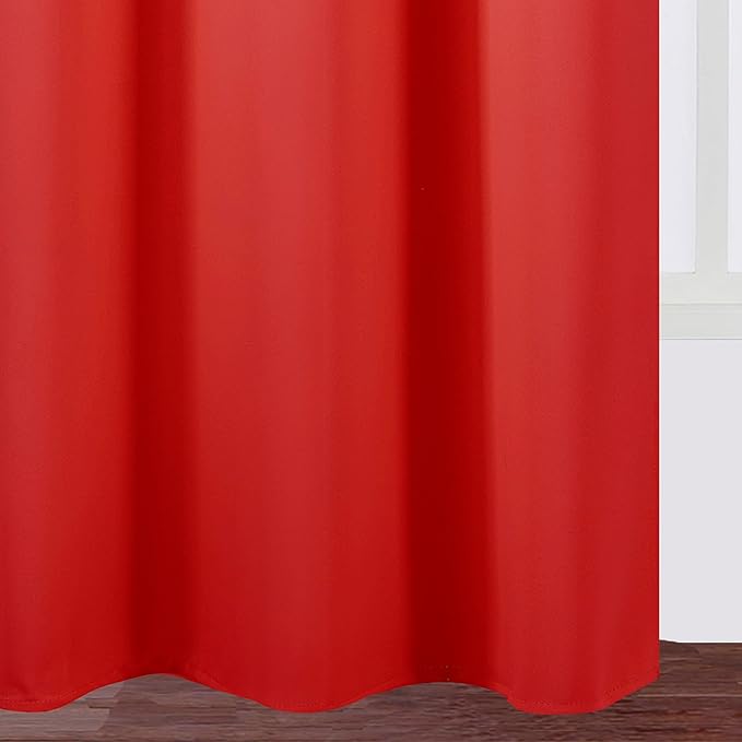 LEMOMO Blackout Curtains 38 x 54 inch/Bright Red Curtains Set of 2 Panels/Thermal Insulated Room Darkening Bedroom Curtains