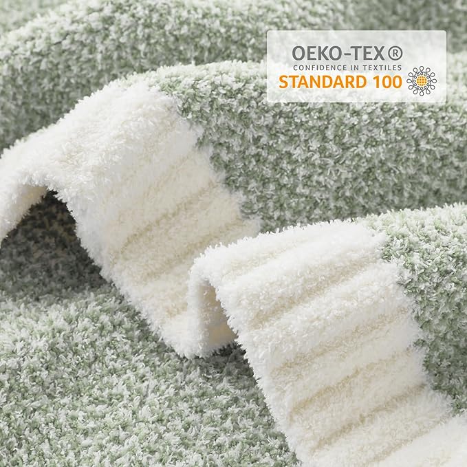 Snuggle Sac Sage Green Throw Blanket 50"x70", Super Soft Warm Microfiber Blankets Cozy Knit Fuzzy Lightweight Oversized Throws for Couch, Sofa, Bed, Camping, Picnic (Sage Green, 50x70 inches